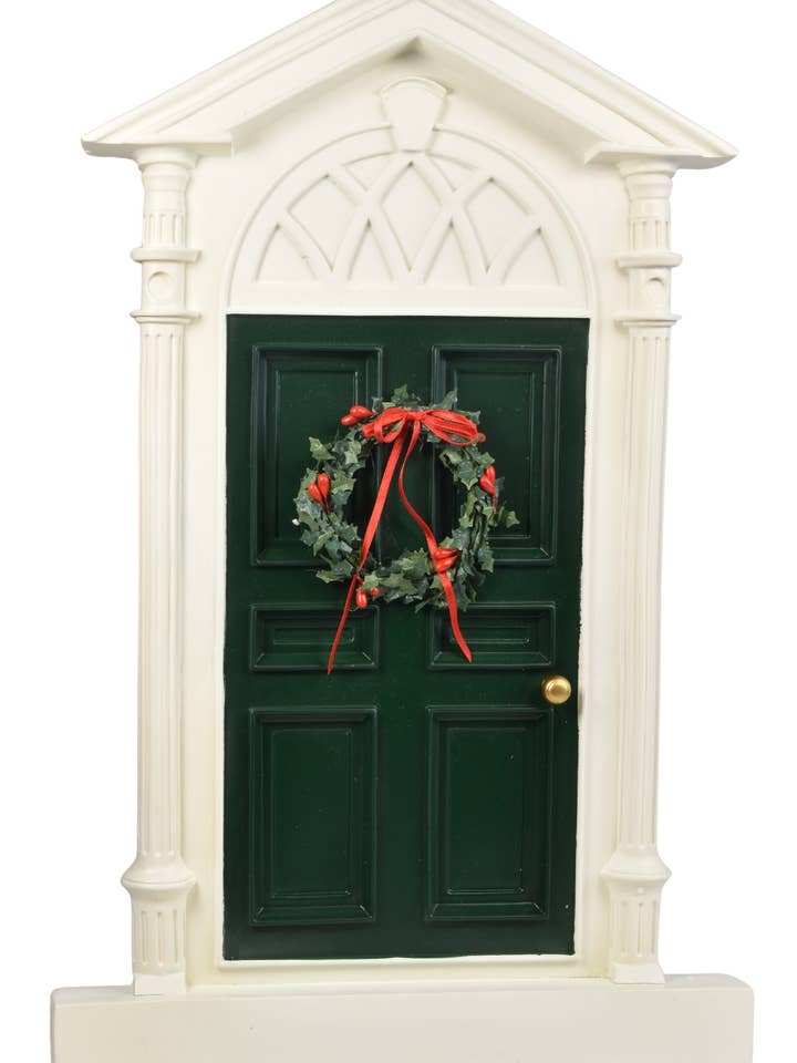 Byers' Choice Ltd. Green Door w/ Wreath 6314 for wholesale by Byers Choice
