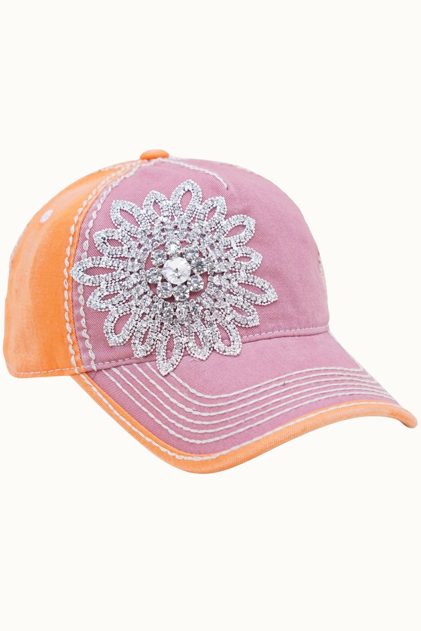 Olive & Pique - Vendita all'ingrosso Cappellino da baseball - Donna - Berretto bicolore Sunflower Bejeweled Glitz, regolabile3