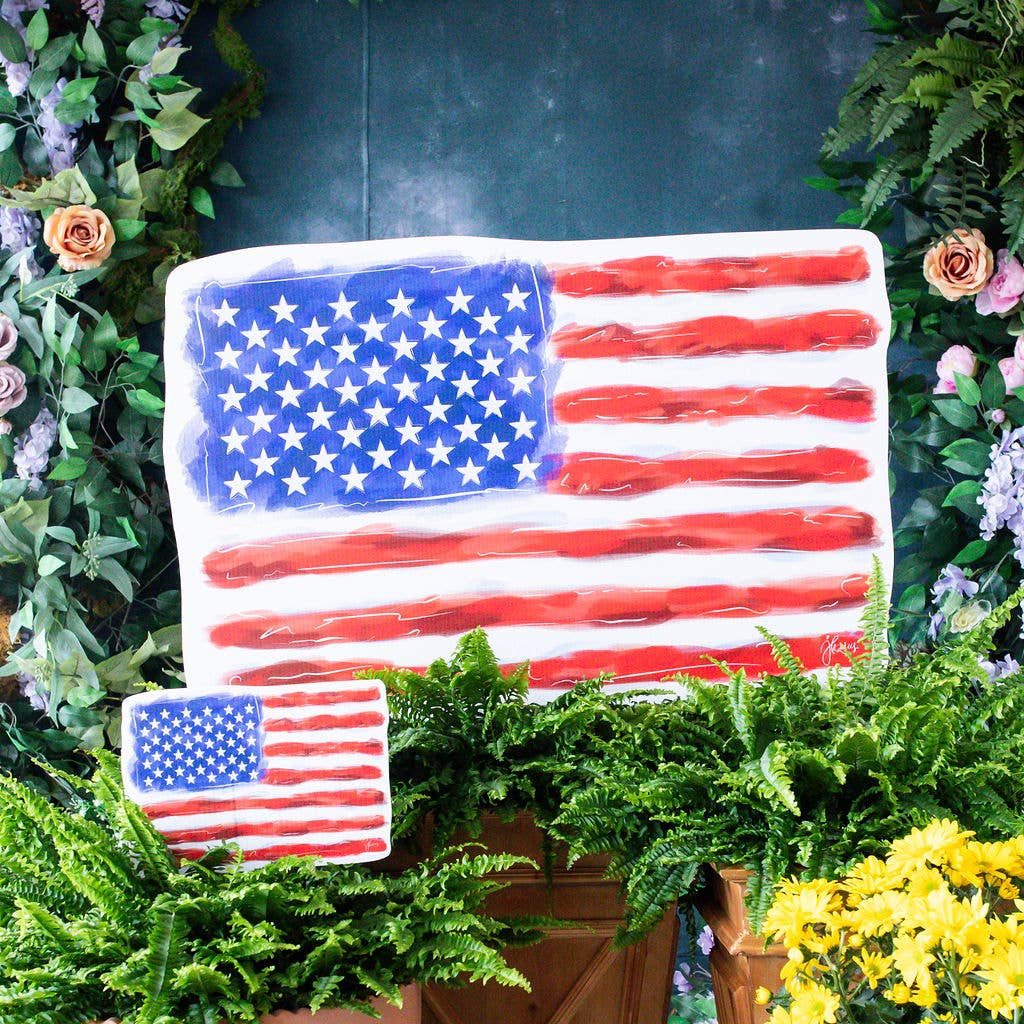 Songbird Grove Collection - Wholesale Garden/Lawn Stake - Mini American Flag Garden Stake1