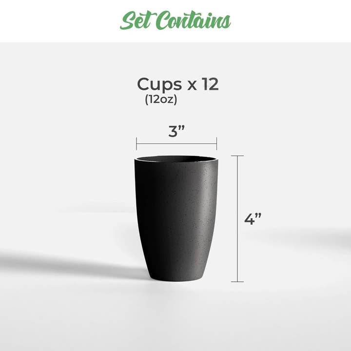 Greendish - Vente Verre/tasse - Ensembles de gobelets à boire en paille de blé écologique légers28