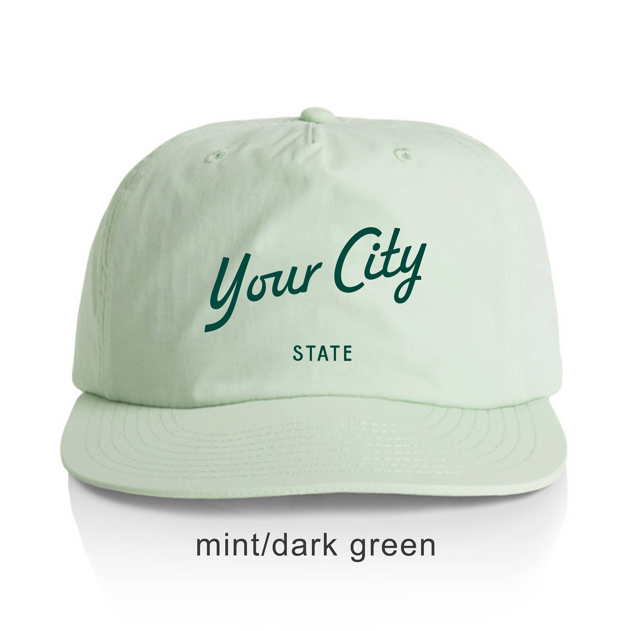 Endless August Supply Co. – wholesale Flat-brimmed cap – Unisex – Custom Nylon Hat | Script Text Customizable Hat | Name Drop13