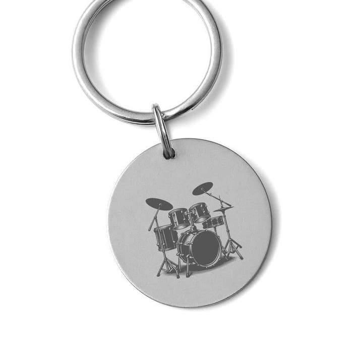 Drum Set Keychain – Gift for Drummers & Musicians for wholesale by North Star Rustics Too
