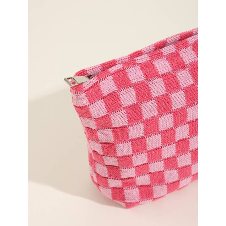 JOSSLYN by wall to wall - Wholesale Makeup/Cosmetic Bag - TRAVEL CHECKER MAKEUP COSMETIC POUCH BAG | 40P528