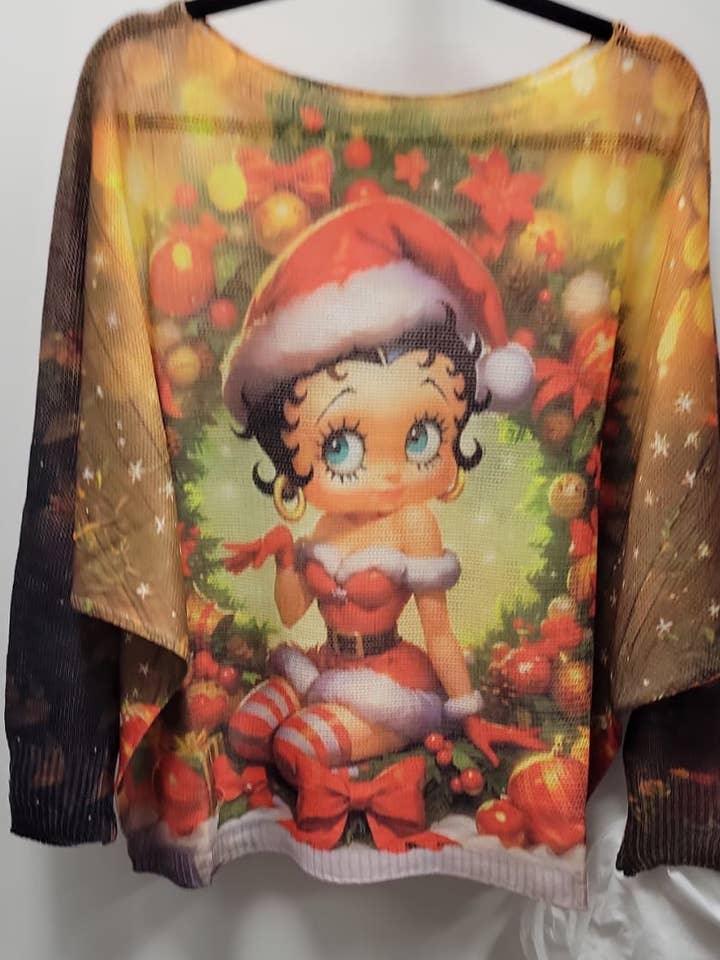 LOOWIE - Wholesale Knitted jumper – Women′s - VIBB Red Christmas Lady Knit Printed Sweater LOOWIE 0