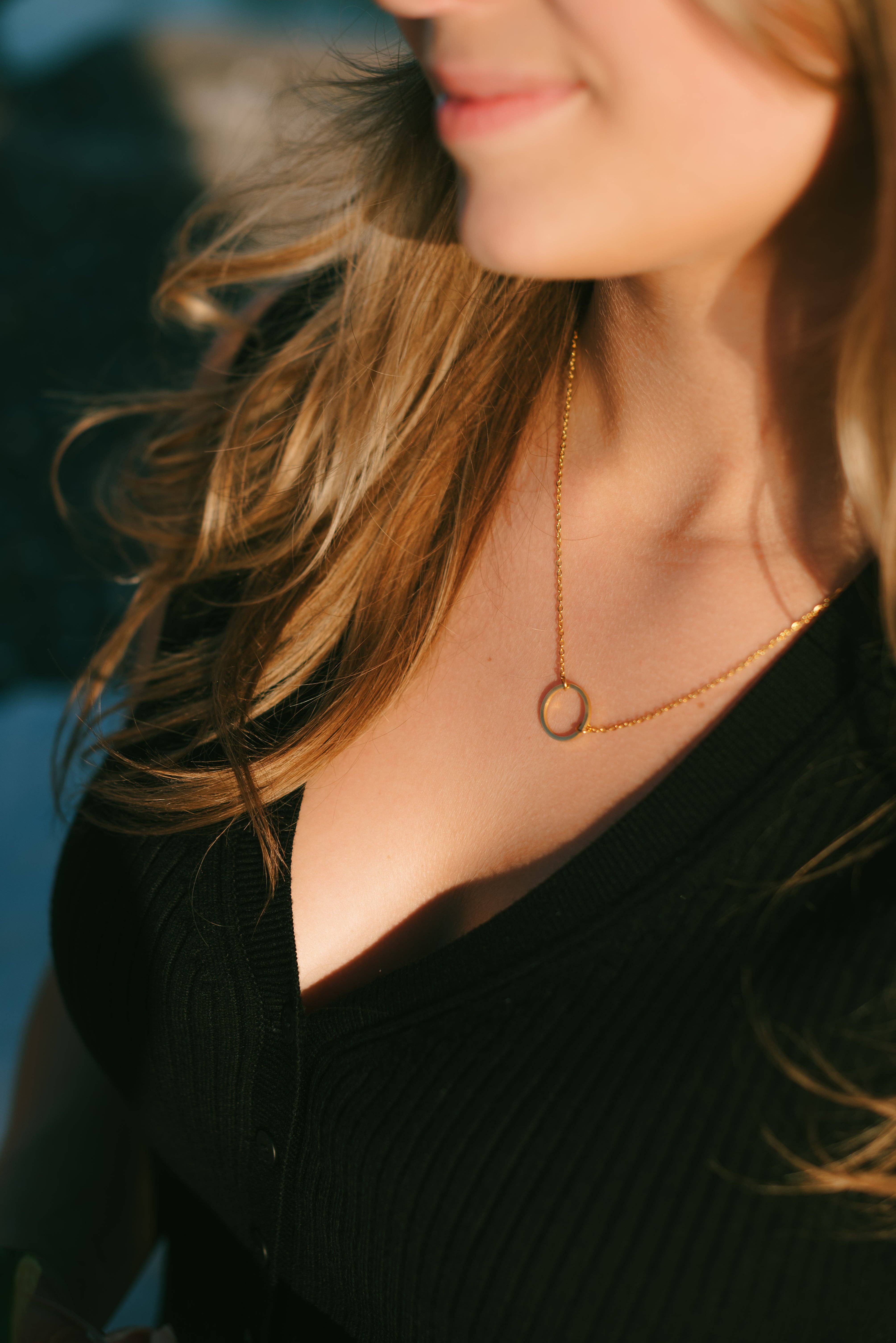 Lumi + Sol - Wholesale Pendant/Charm Necklace - Sol Circle Gold Necklace1