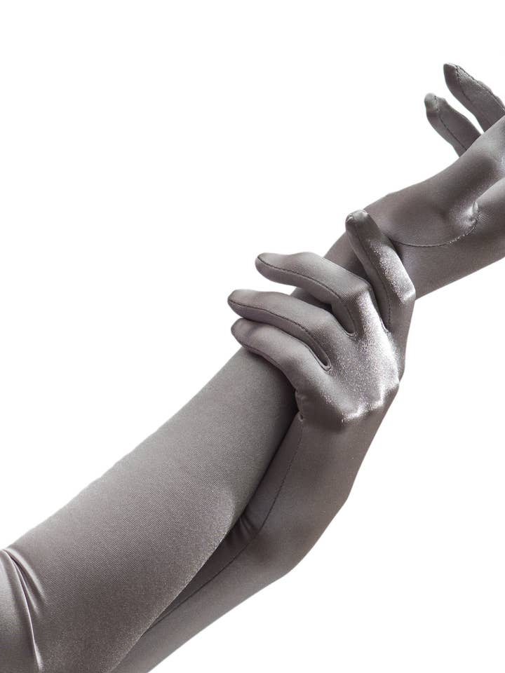 Nylon Gloves Long - Pair - 40 cm - Party Accessory for wholesale by Partychimp