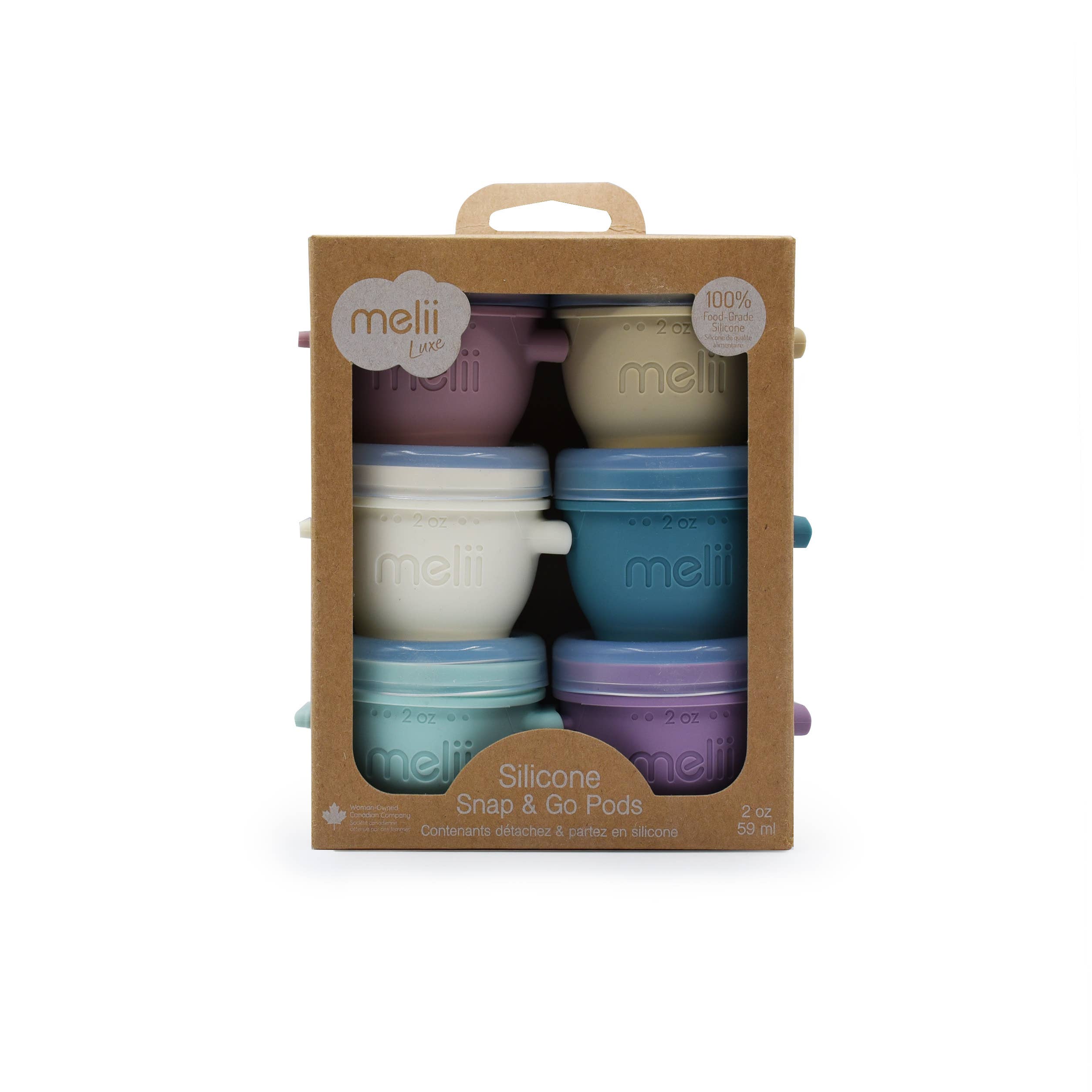 melii – wholesale Food storage container – Luxe Silicone Snap & Go Pods 8