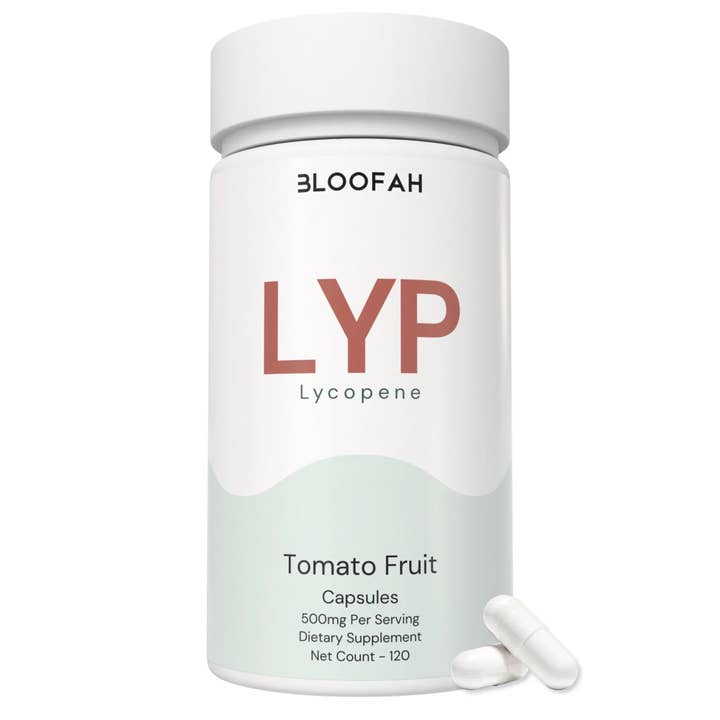 Bloofah LYP – Capsules de Lycopène 500mg | Soutien Antioxydant à partir de Fruit de Tomate (120 Capsules) pour la vente par Bloofah