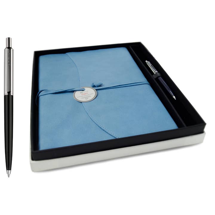 Creatico – Großhandel Tagebuch – Leatherkind Capri Notizbuch, A4, nachfüllbar, Geschenkset mit Stift24