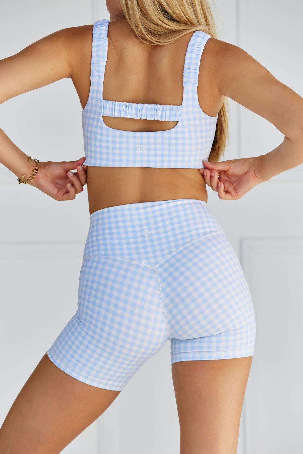 Astoria LUXE BALANCE Short - Blue Gingham for wholesale on Faire1