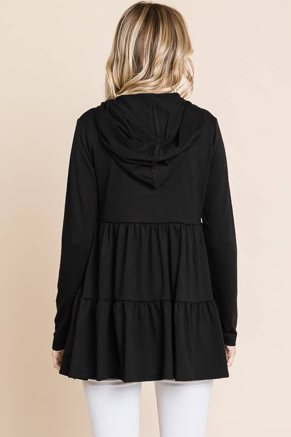 Culture Code - Wholesale Tunic - Women's - CFD1150LA - HOODIE SHIRRING LONG SLEEVE DRESS4