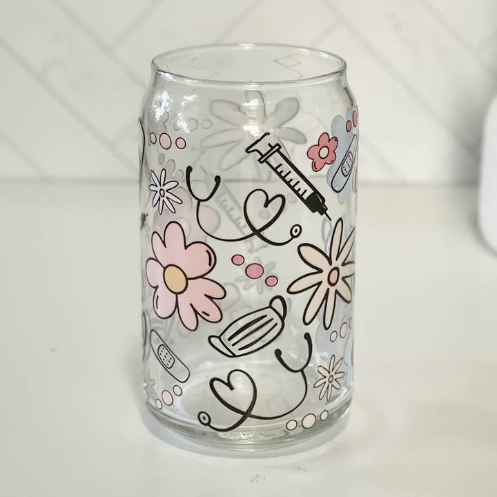 Flower Medical Glass Can for wholesale by Luxurnia