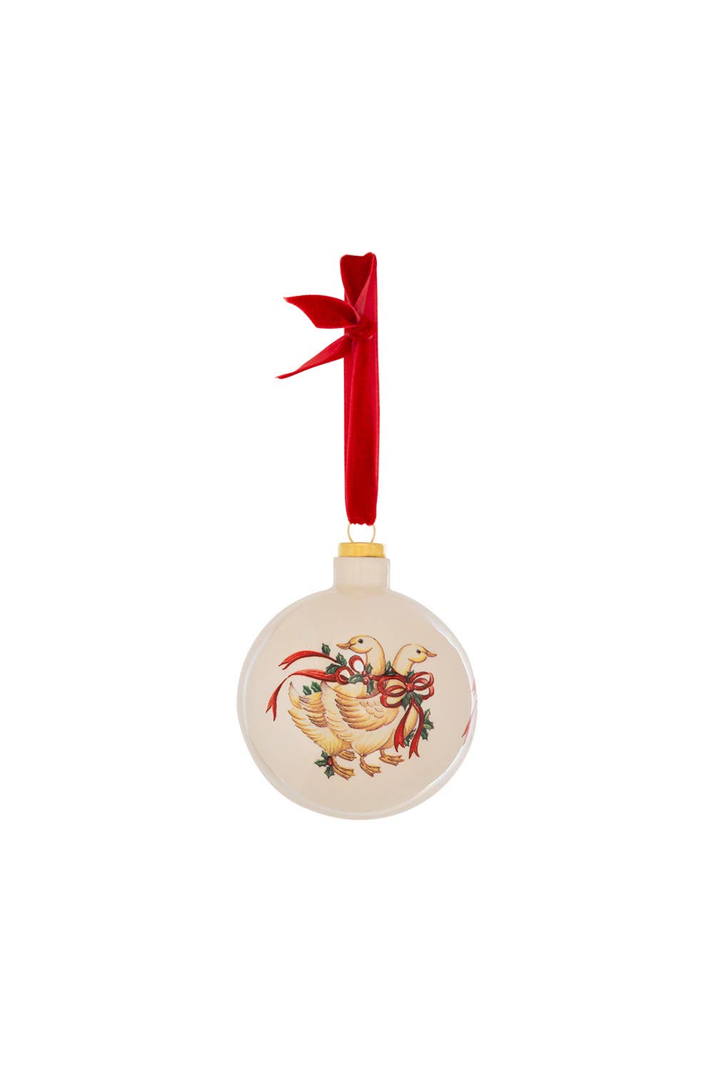 Ceramic Inspirations - Vendita all'ingrosso Decorazione natalizia - Pallina natalizia a forma di oca in ceramica fatta a mano