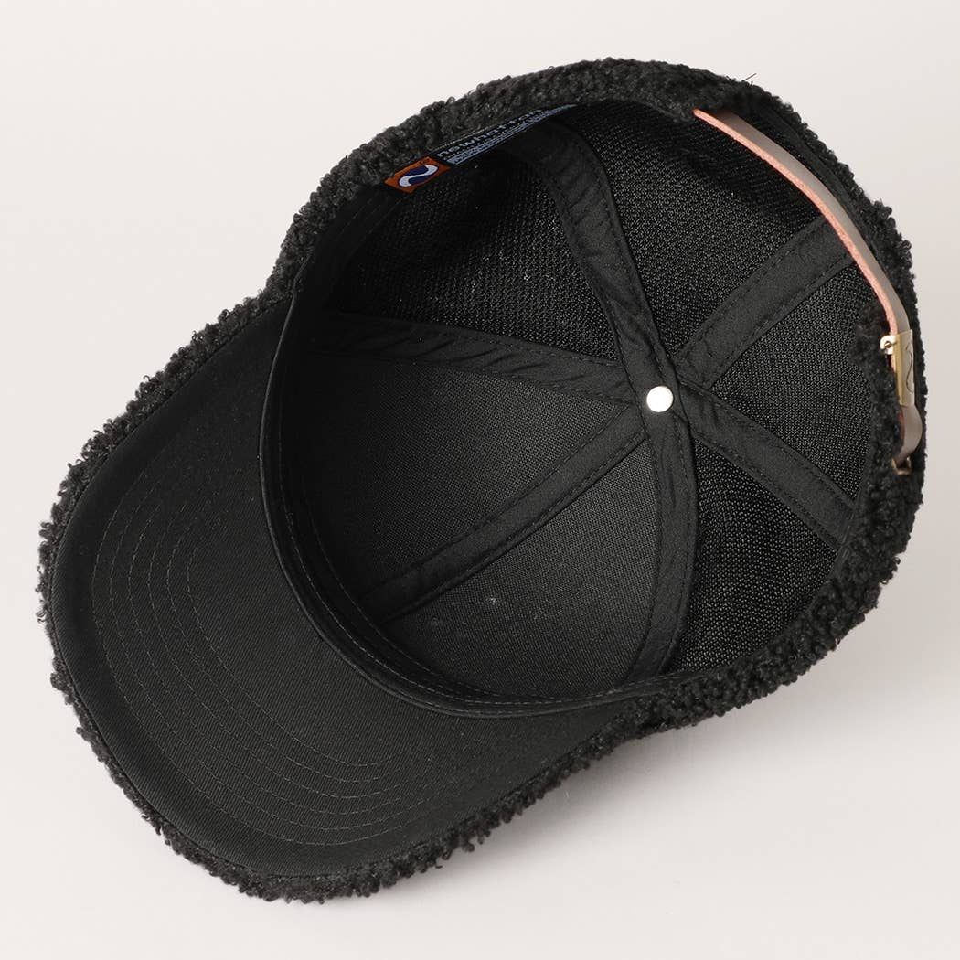 Fashion City - Wholesale Baseball Cap - Women's - Solid Colored Faux Sherpa Baseball Cap3