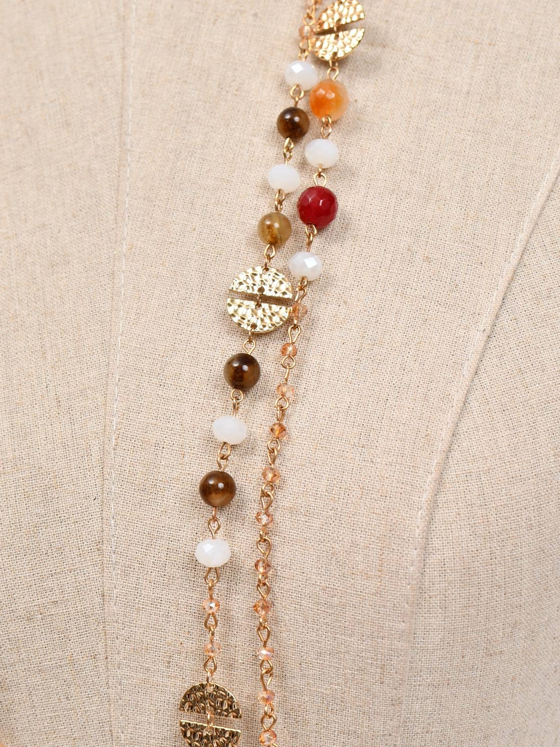 Victoria Moda - Wholesale Pendant/Charm Necklace - Long necklace with natural stones 02022