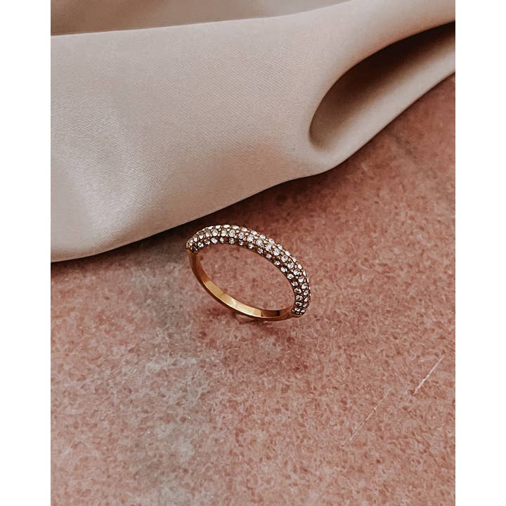 Beljoy - Wholesale Multi-Stone Ring - Rosemary Crystal Gold Ring