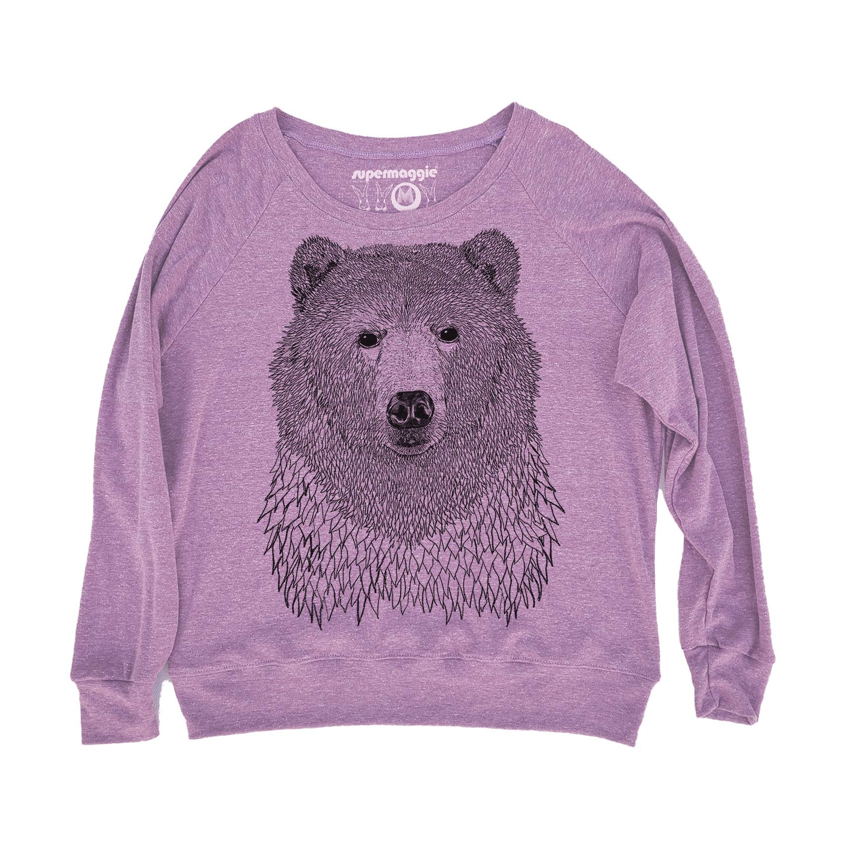 Supermaggie @ Faire - Wholesale Graphic Sweatshirt - Women's - Bear Pia Tri Blend Pullover2