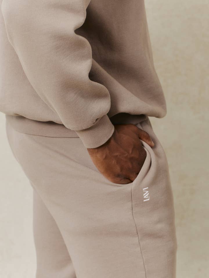 House of Lavi Desert Taupe Joggers for wholesale by House Of Lavi