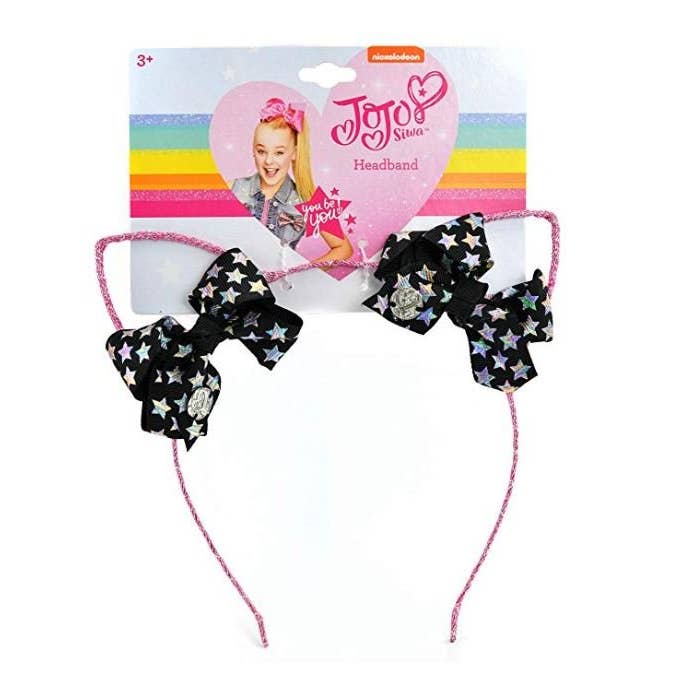 Party Expo, LLC - Venta al por mayor Cinta para el pelo - Niños - JoJo Siwa - Oreja de gato con purpurina y diadema con minilazo
