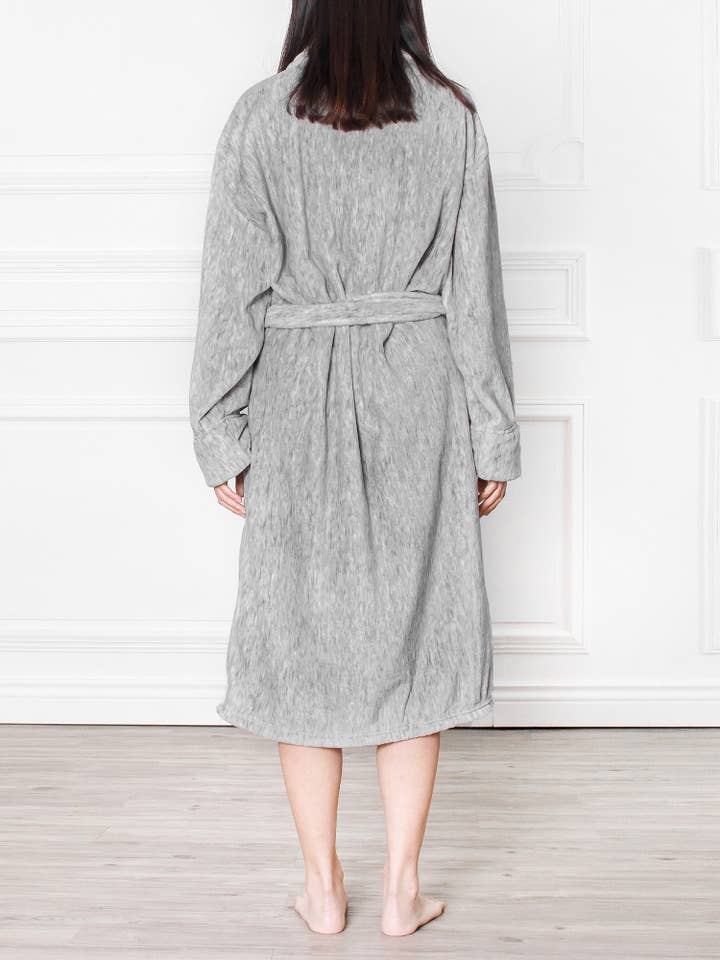 Pavilia - Wholesale Robe - Women's - Women's Melange Fleece Robe5