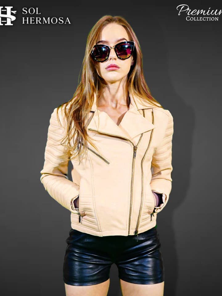 Nyx Kvinder Ægte Læderjakke for engroshandel hos Sol Hermosa