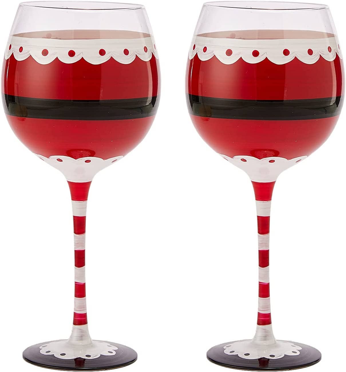 The Wine Savant /  Khen Glassware - Wholesale Wine Glass - Santa Elf Holiday Stemmed Wine Glass by Gute - 18oz Holiday6