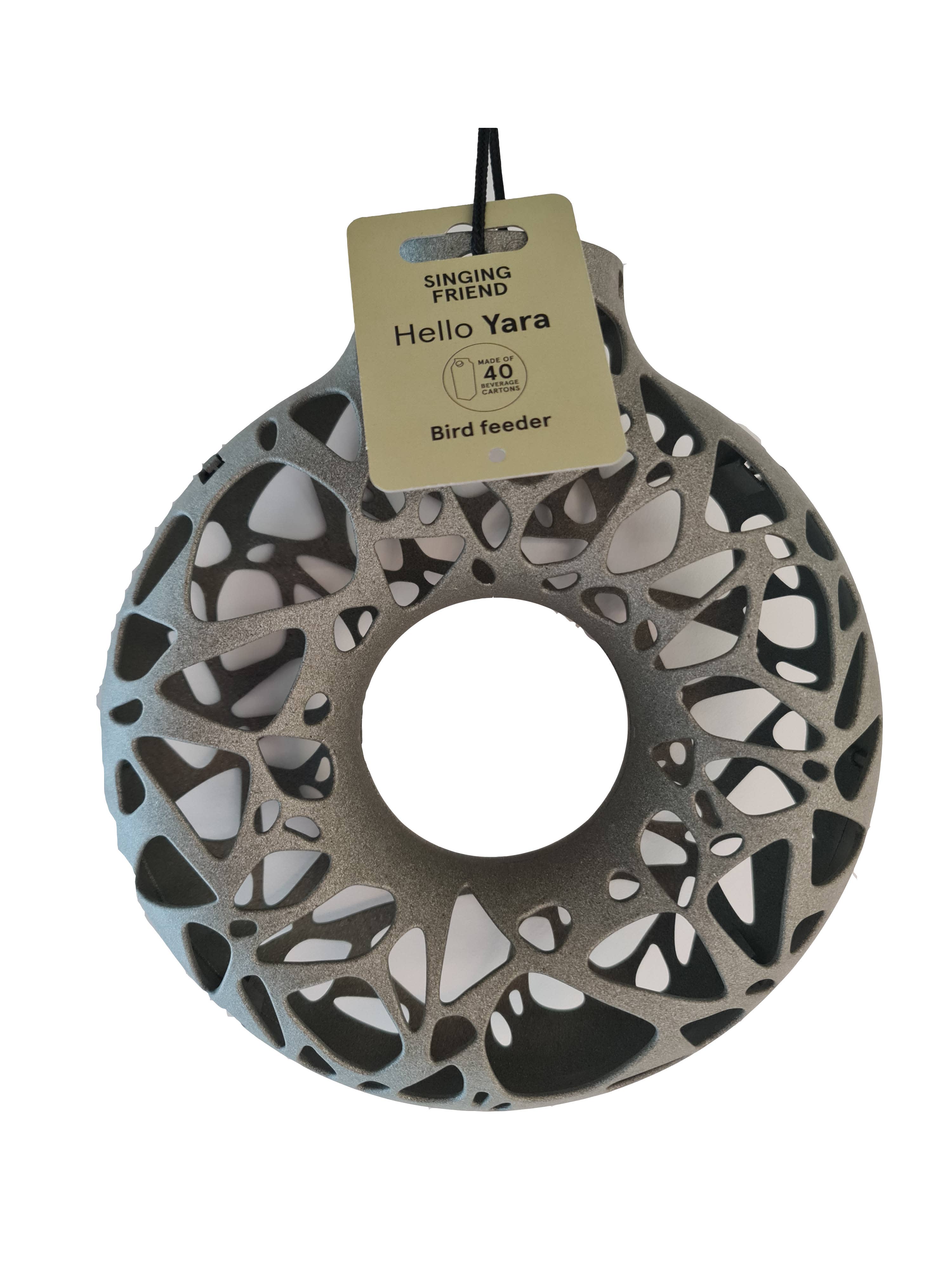 SingingFriend – Großhandel Vogelfutterspender – Hello Yara Vogelfutterspender aus 100 % recyceltem Plastik2