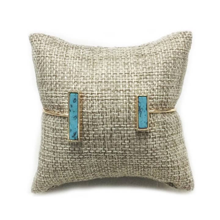 StarryNYC - Wholesale Cuff Bracelet - Semi Precious Stone Brass Wire Open Cuff Bracelet Bangle6