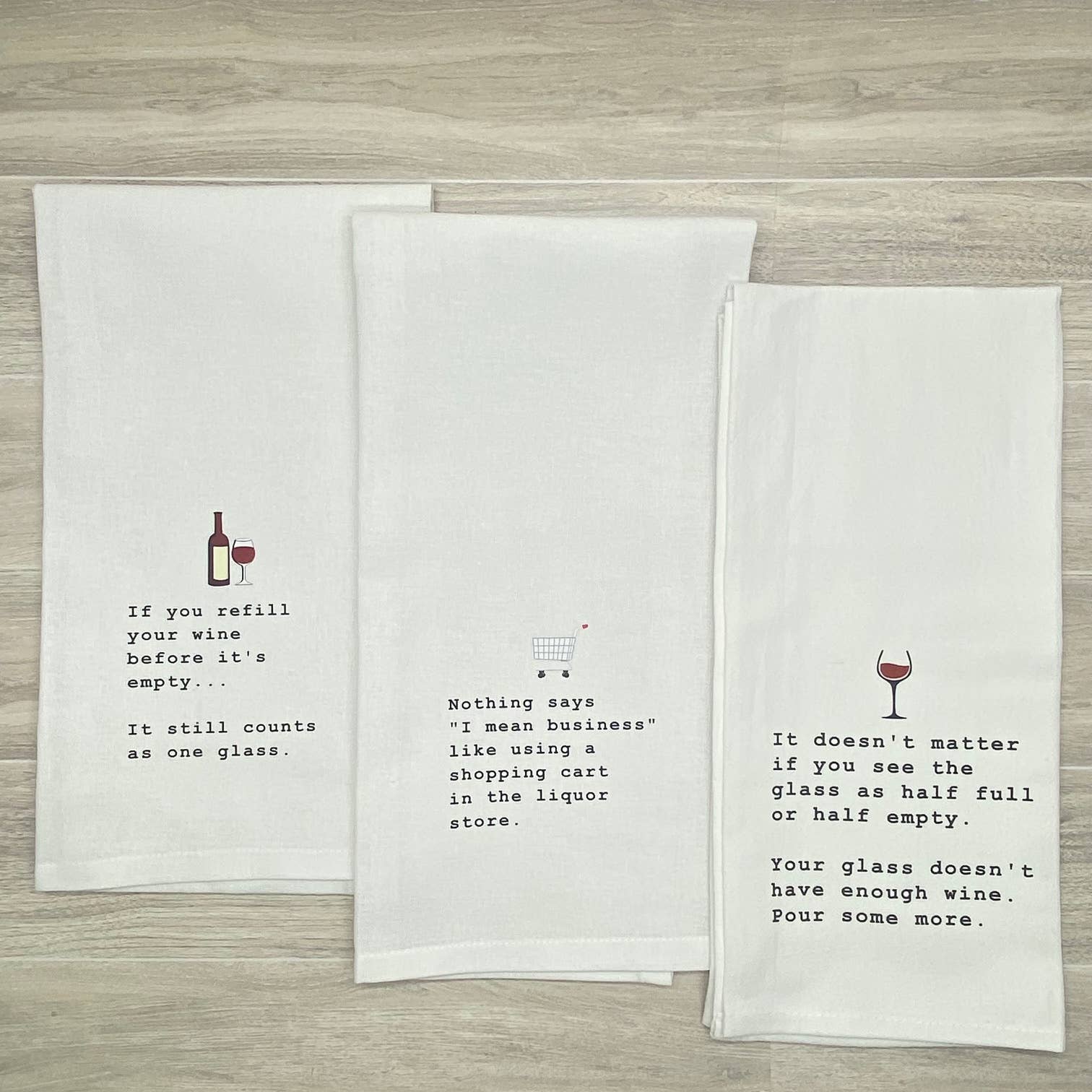 Pineapple Patch Inc - Wholesale Tea Towel - Funny Wine Tea Towels - Wine Gifts - Wine Shopping Cart2