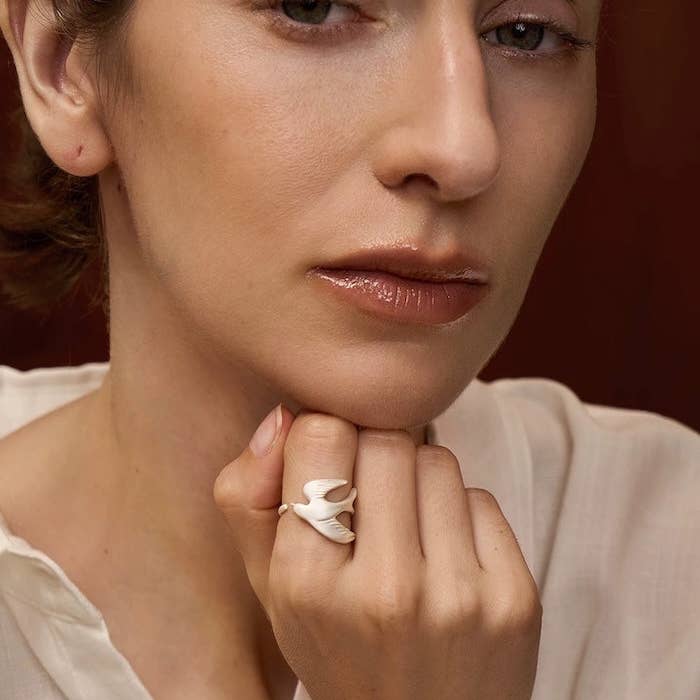 LanLivia – wholesale Cocktail/statement ring – Sterling Silver Heaven Bird Ring5