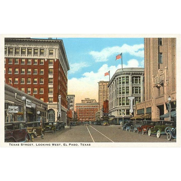 Found Image Press - Vendita all'ingrosso Cartoline - Cartolina TX-315 Texas Street, El Paso, Texas