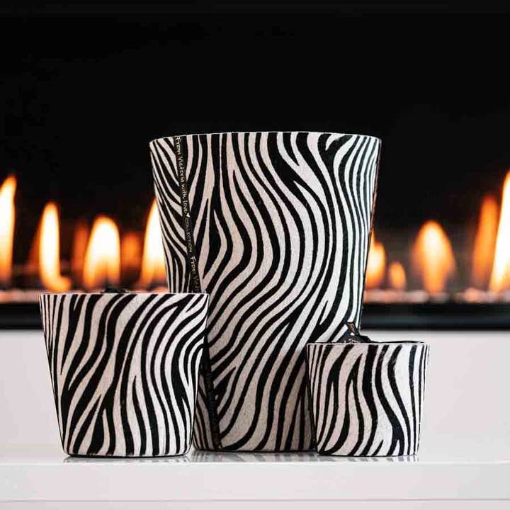 Sable Decorative Scented Design Candle - Zebra Black for wholesale on Faire6