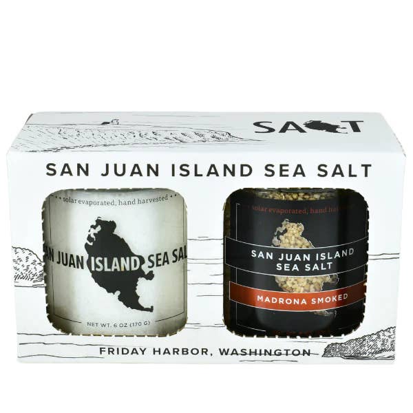 Salty Smoky Two Pack Gift Set for wholesale by San Juan Island Sea Salt