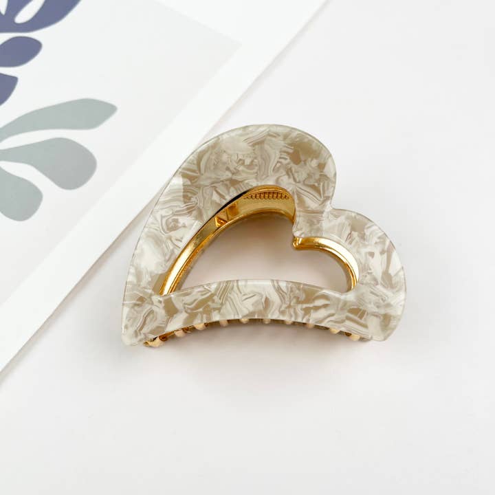 TheDivaSoap - Wholesale Hair Clip - Women's - Acetate Love Hair Clip Metal Claw Clip Valentine's Day