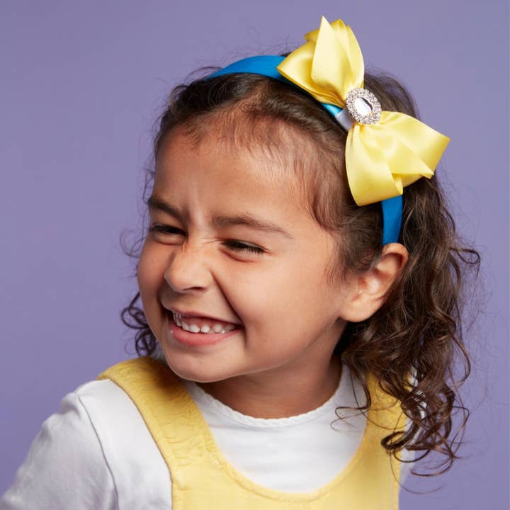 FärgPop Alice band - Blå & Gul för wholesale av Rainbow & Ginger London