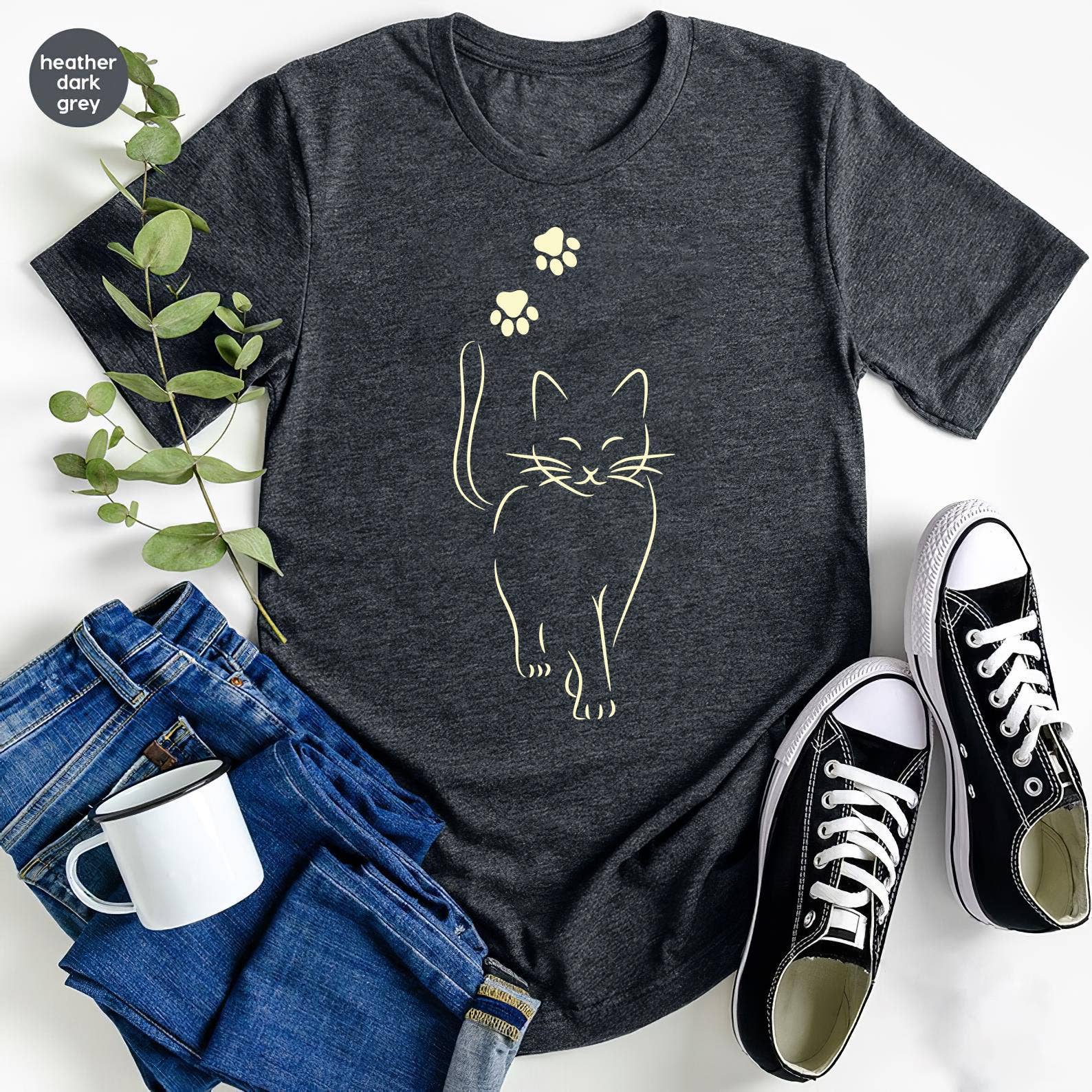 Black Cat Paw Shirt, Funny Cat Shirt, Cat Lovers, Cat Dad, Cat Mom for wholesale on Faire3