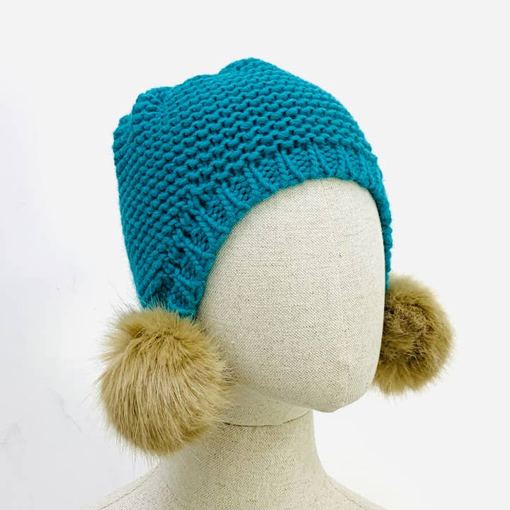 MILANO AMOUR - Wholesale Beanie - Women's - WINTER HAT CAPPELLO CUFFIA DOUBLE PON-PON8