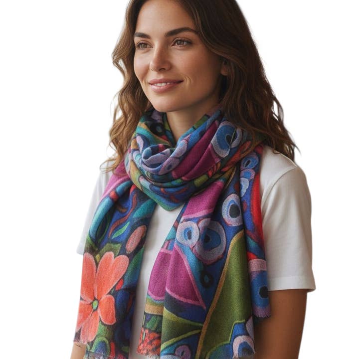 Happy Lona - Wholesale Scarf - Women's - Marine Bloom1
