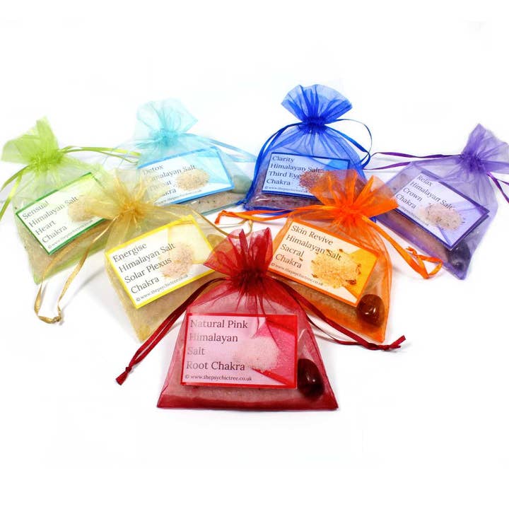 The Psychic Tree - Wholesale Bath Salts - Crystal Infused Bath Salts - Chakra Variety Pack