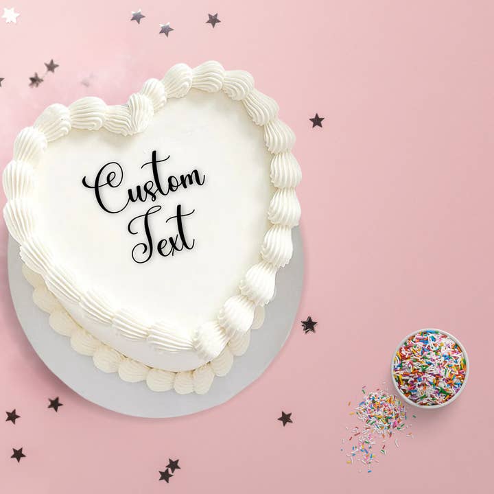 Texte Personnalisé Charme de Gâteau en Acrylique pour la vente par Harwill and Fox