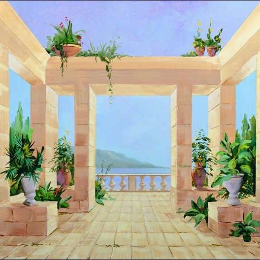 Bordignon - Veranda mit Pflanzen am Meer für den Großhandel von Migneco & Smith