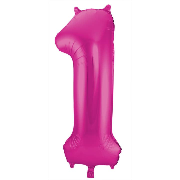 1 formet nummer ballon Magenta - 86 cm for engroshandel hos Folat BV