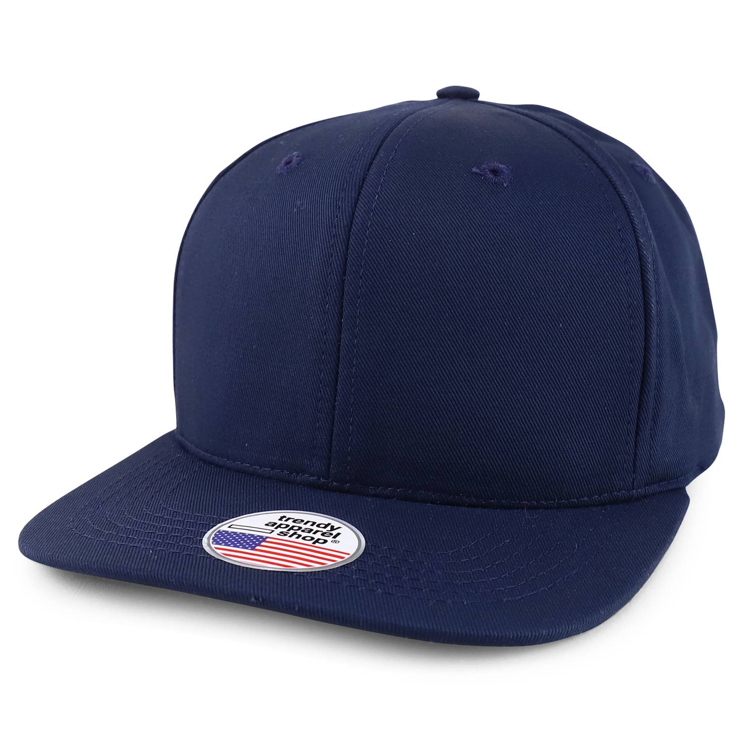 Trendy Apparel Shop - Wholesale Flat Brim Cap - Unisex - Made in USA Structured 6 Panel Flat bill Snap back Cap12