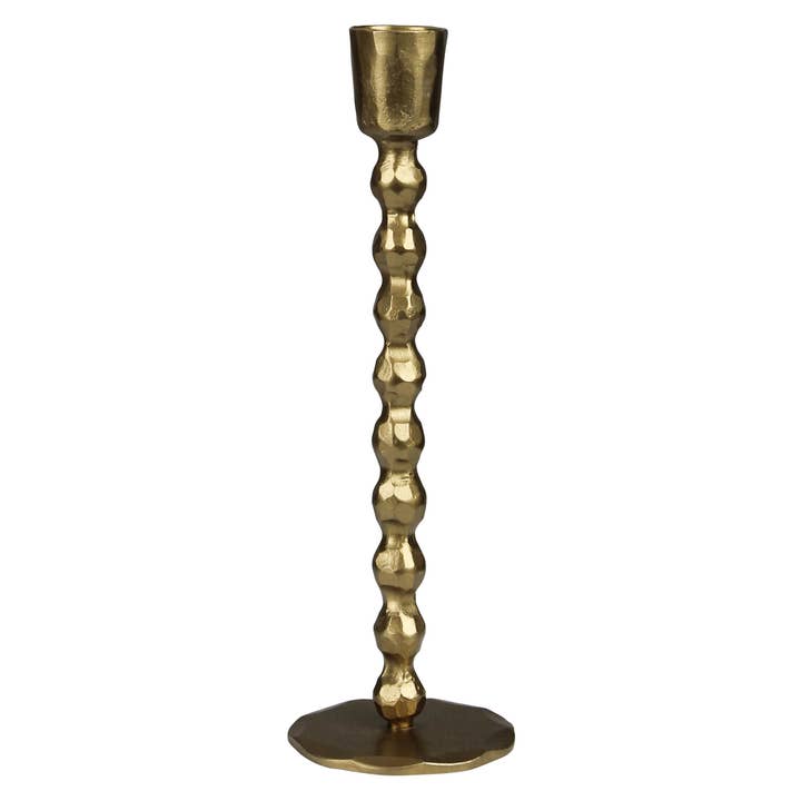 Talega Beaded Stem Taper Holder, Brass - Lrg for wholesale by HomArt