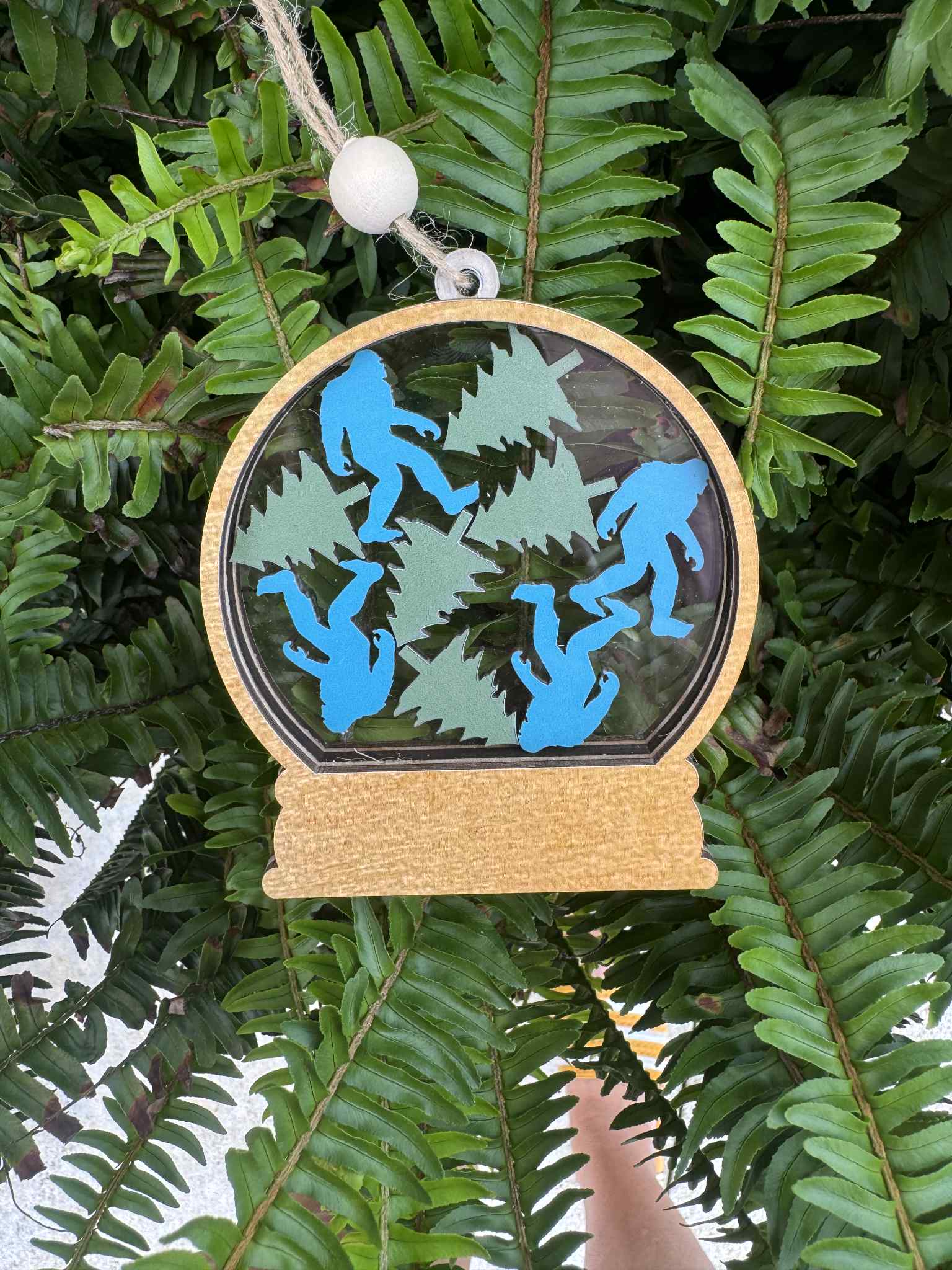 The Wilusz Way - Wholesale Ornament - Bigfoot & Pines Snow Globe