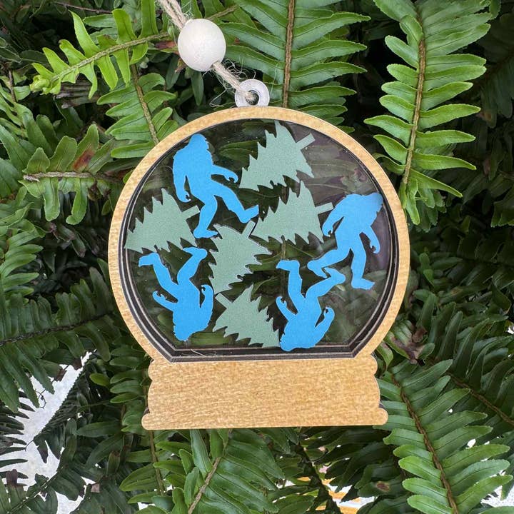 The Wilusz Way - Wholesale Ornament - Bigfoot & Pines Snow Globe0