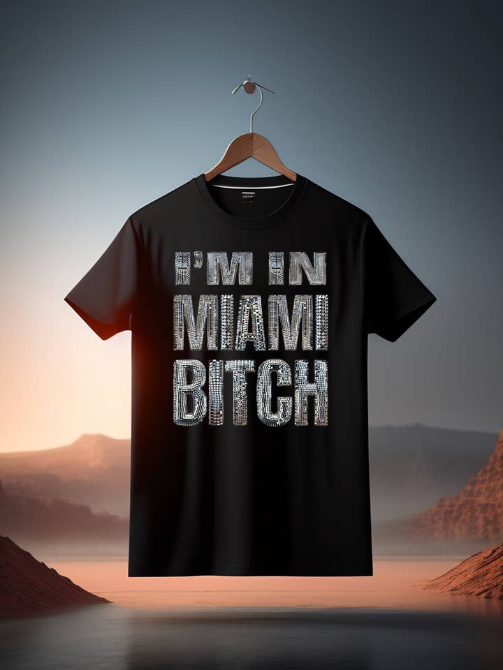 Grooveman Music - Vente T-shirt à imprimés – unisexe - T-shirts I'm in Miami Bitch Mirror | Grooveman Music