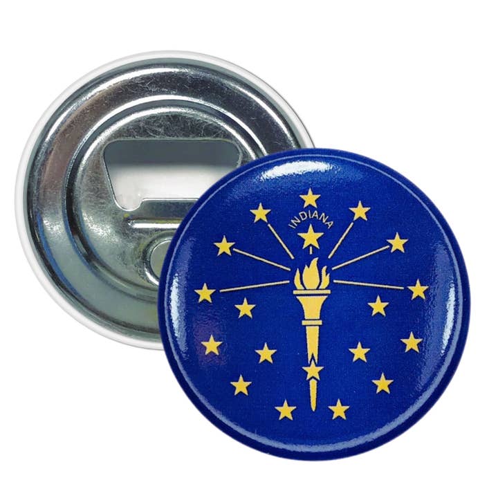 Flaschenöffner-Magnet - Staatsflagge Indiana - USA für den Großhandel von Worldwide Souvenirs