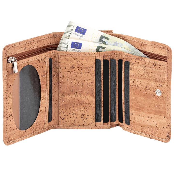 beige Himiko cork wallet for wholesale on Faire