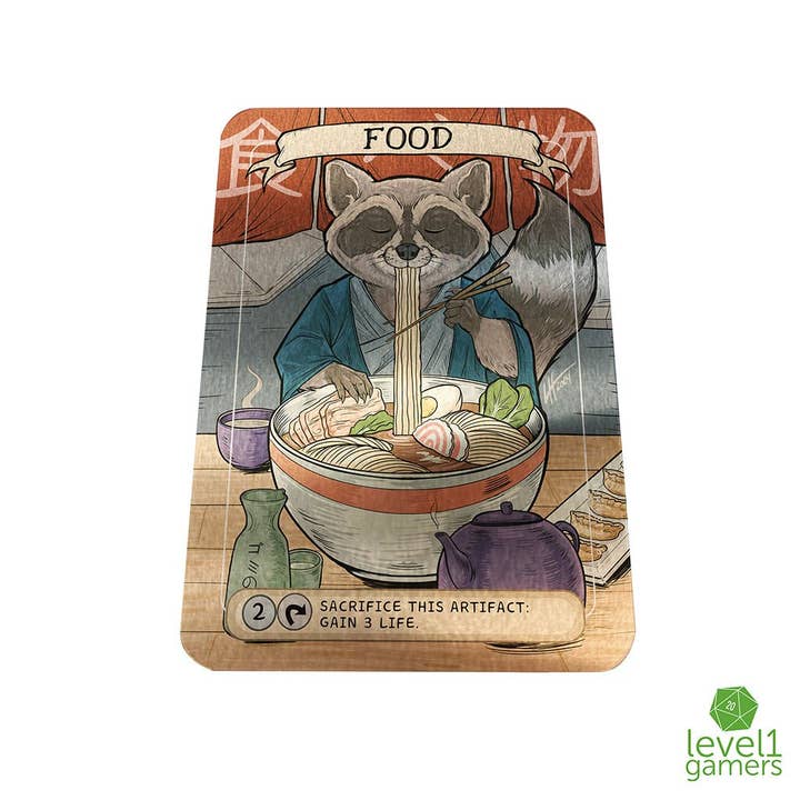 Level 1 Gamers - Wholesale Card game - Ramen Raccoon - Metal Token Magic Card2